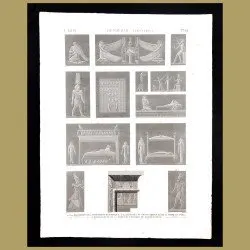 Bas-reliefs of the apartment of the Zodiac and details of the great temple